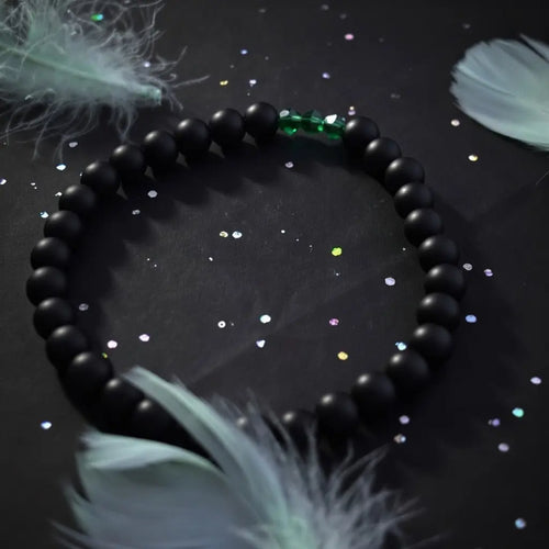 Bracelet Q.A.I – Émeraude Noire Qalam Al Imane